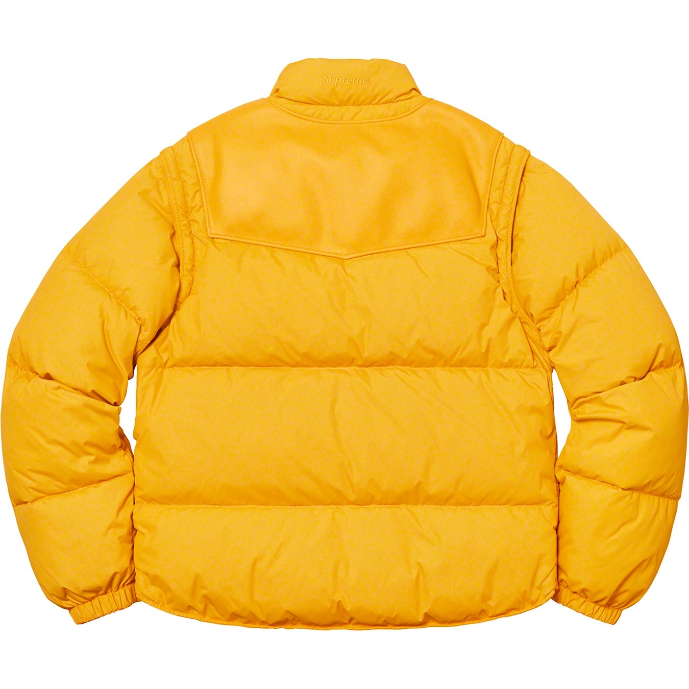 Supreme®/Schott® Down Leather Vest Puffy Jacket view 7